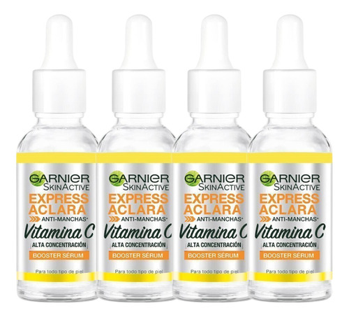 Combo X4 Garnier Serum Facial Iluminador Vitamina C 30ml