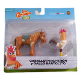 Caballo Percherón Y Bartolito Gallo Figuras Granja De Zenon 