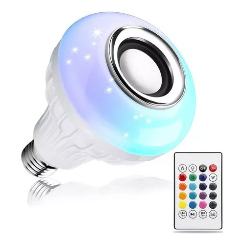 Foco Bocina Led Rgb Multicolor Bluetooth 12w Control Remoto