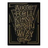 #207 - Cuadro Vintage 21 X 29 Cm / Letras Tattoo - No Chapa