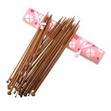 Set De 36 Palillos Rectos De Bambu Para Tejer - 35cm 