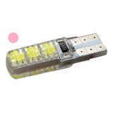 Lampara Rosa T10 Led Siliconado 2821 Led 12v W5w Auto X2 