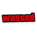 Cartel Decorativo 3d Wasted Gta