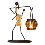 Candelabro Iron Home Vintage Para Vela Decorativa