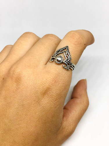 Anillo De Plata Diseño Boho - Mikapao