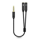 Adaptador Divisor De Audio Jack 3.5mm De Audifonos Microfono