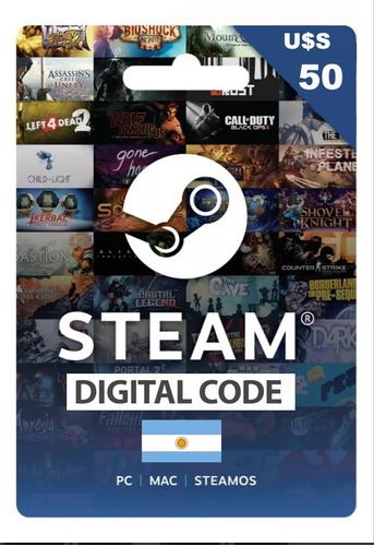 Saldo Steam - 50 Dólares - Cartera Steam Wallet Argentina