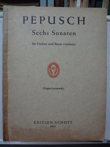 Partitura Violino Sechs Sonaten Joh. Chr. Pepusch