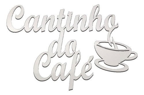 Placa Decorativa Cantinho Do Café Em Mdf Branco