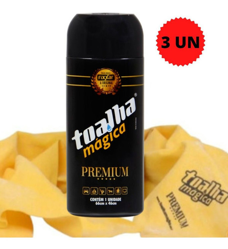  Kit 3 Toalha Mágica Premium Estética Limpeza Automotiva Pro