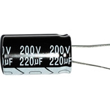 4x Capacitor Eletrolítico 220uf X 200v 105°c 4 Peças