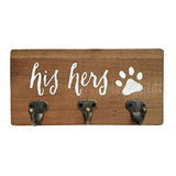 His Her Pup - Colgador Para Llaves De Pared Rústico Con 3 Ga