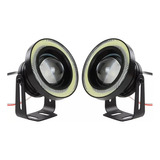 Kit Par Faros Auxiliar Lupa Proyector Super Led Ojo Angel