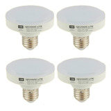 X4 Foco Led Bombilla 12w Plano Blanca E27 Lampara Empotrada