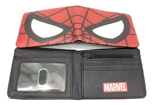 Cartera Spiderman Billetera Hombre Araña Comics Piel Sinteti