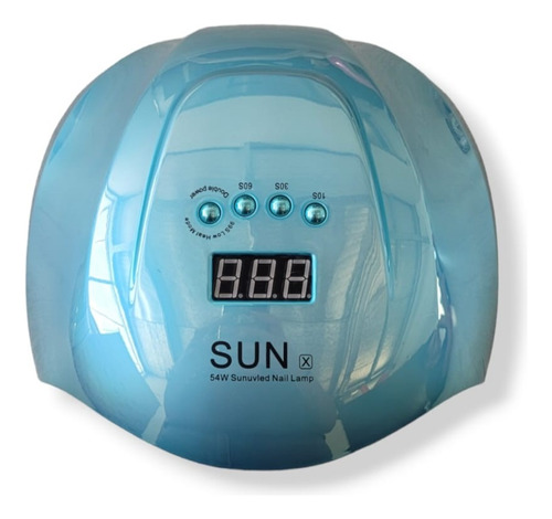 Cabina Sun 54w Para Uñas Uv/led Color Celeste Holografico