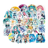 Hatsune Miku 50 Calcomanias Stickers De Pvc Contr Agua Anime