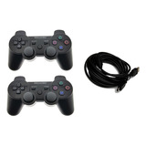 Kit, 2 Controles Ps3 Inalámbrico + 1 Cable 3 Mts. Megafire