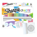 Kit 24 Resaltador Marcador Sharpie Note Doble Mandalas Cuota