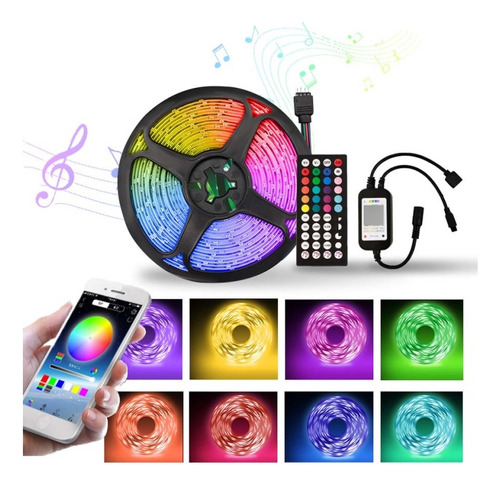 Tiras De Luces Led 10m Controlador 5050 Bluetooth App Rgb