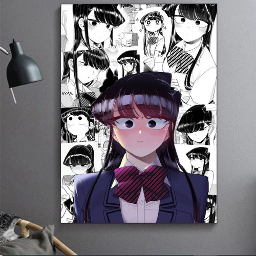 Cuadro Decorativo Komi-san Manga Kawaii Anime Pared 28x41cm