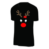 Camisetas Navideñas Reno Navidad Familia X 1 Und Negro