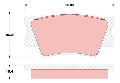 Pastilla Freno Trasera Cermica Toyota Rav4 2007 2012 Foto 2