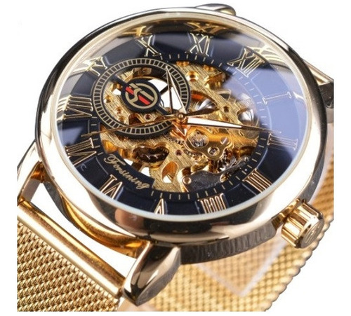 Reloj Automatico Forsining Dorado Oro Elegante Envio Gratis