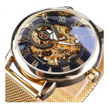 Reloj Automatico Forsining Dorado Oro Elegante Envio Gratis