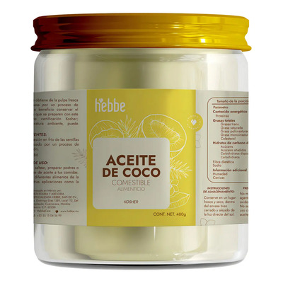 Aceite De Coco Comestible Organico Ideal Para Cocinar 480g | Meses sin interés