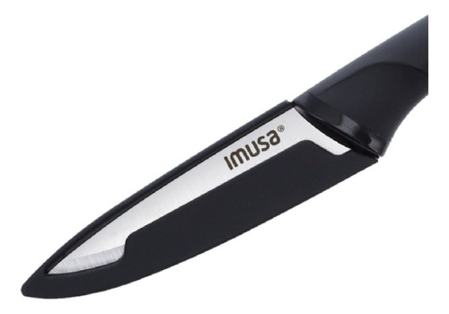 Cuchillo Para Pelar 9cm Imusa Talent Acero Inoxidable Color Negro