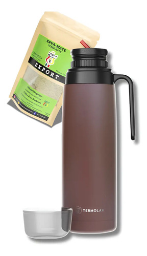 Kit Termolar Original Marrón + 50g Yerbamate Rei Verde
