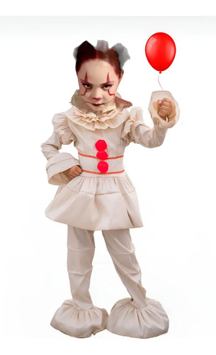 Disfraz Para Niña Payaso It Penniwyse Eso Niña + Peluca | Envío gratis