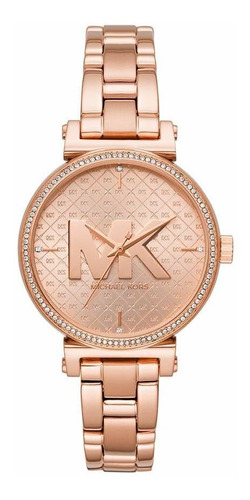 Reloj Mujer Michael Kors Mk4335 Cuarzo Pulso Oro Rosa En