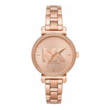 Reloj Mujer Michael Kors Mk4335 Cuarzo Pulso Oro Rosa En