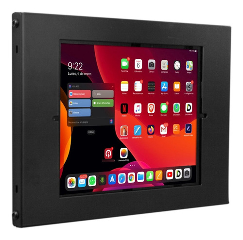 Base Metalica Soporte Antirrobo Seguridad Pared Para iPad 9