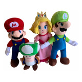 Peluches De Mario Bros Mas Luigi, Honguito Toad Y Peach