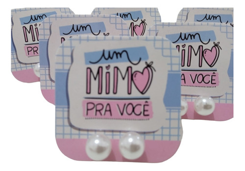 50 Pares Brincos De Pérola Tags ( Um Mimo Pra Você )