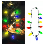 Collar Luces Navidad 9 Bombillo Led Plastico Luz Secuencias