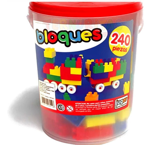 Bloques X240 Piezas Ladrillos Colores Juego Encastre Jugar Cantidad De Piezas 238