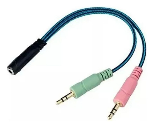 Cable Adaptador Convertidor Plug 3.5 Audio Y Microfono 1 A 2