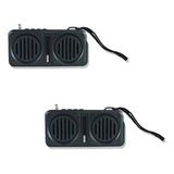 Bocina Portátil Radio Fm  Carga Solar  Y Puerto Usb 2 Pack