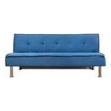 Futon Azul Sofa Cama Multifuncional