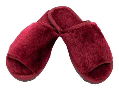 Pantufa Aberta Feminina Pelúcia Chinelo Premium Conforto