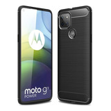 Funda Tpu Fibra De Carbono Compatible Con Motorola G9 Power