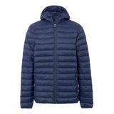 Campera Inflable Canelón Hombre Con Capucha Desmontable