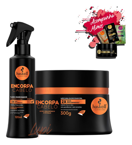 Kit Haskell Encorpa Cabelo Fluido 120ml Mascara 250g