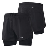 Shorts Esportivos Running 2 Em 1 Longer Liner Lixada Active