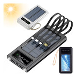 Powerbank Solar Carregador Portátil Usb Lanterna 10000mah