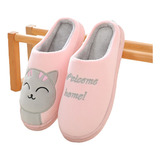 Pantuflas Mujer Cómodas Pantuflas Gato